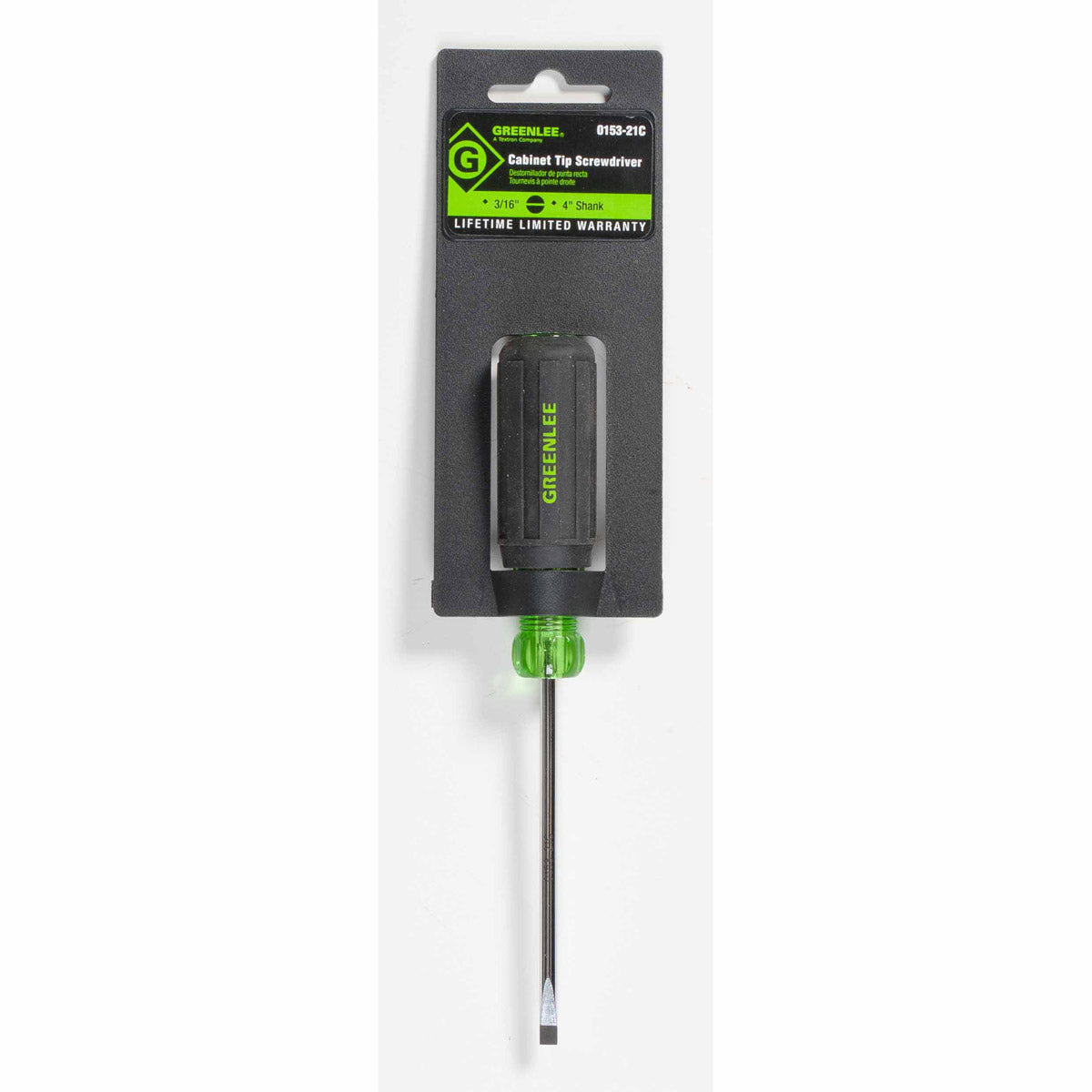 Greenlee 0153-21C Round Shank 3/16" x 4" Flat Blade Screwdriver - 2