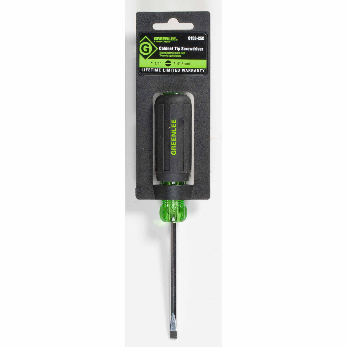 Greenlee 0153-25C Round Shank 1/4" x 4" Flat Blade Screwdriver - 2