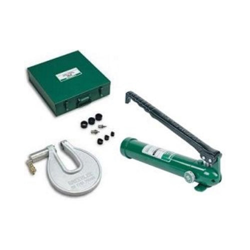 Greenlee 1731H767 Portable C-Frame Hydraulic Punch Driver Set with Hand Pump 1/2"-1" Conduit Size