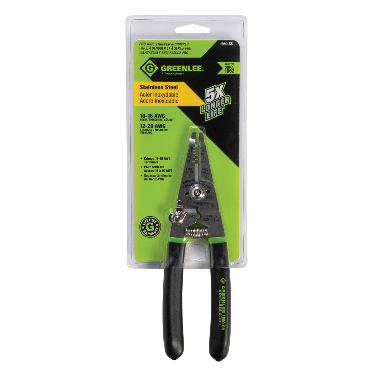 Greenlee 1950-SS SS Wire Stripper Pro, 10 - 18 AWG - 6