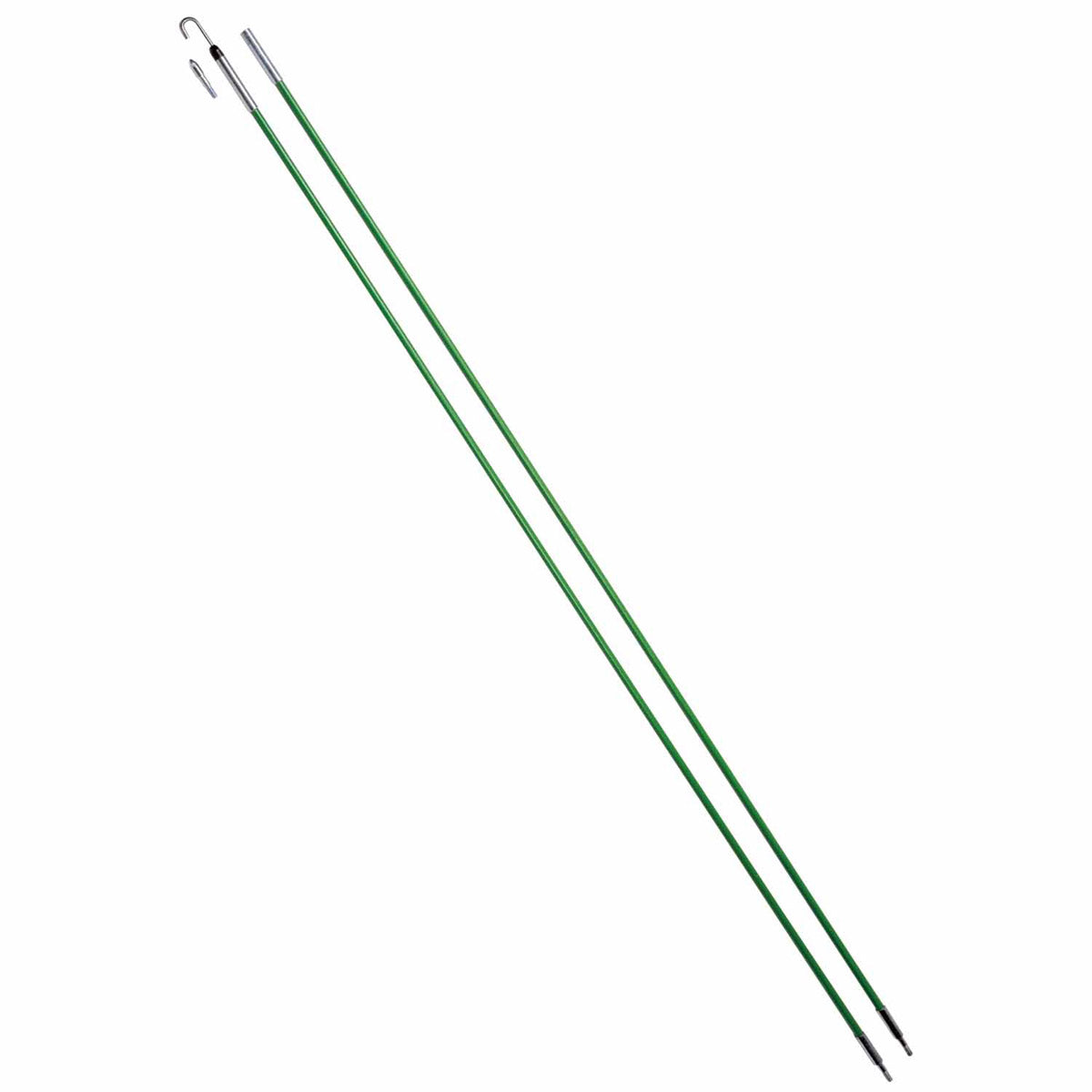 Greenlee 540-24 24' Fish Stix Kit with Bullet Nose and J Hook Threaded Tips - 4