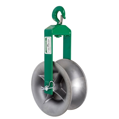 Greenlee 651 12" Hook-Type Sheave, 4000 lbs Capacity