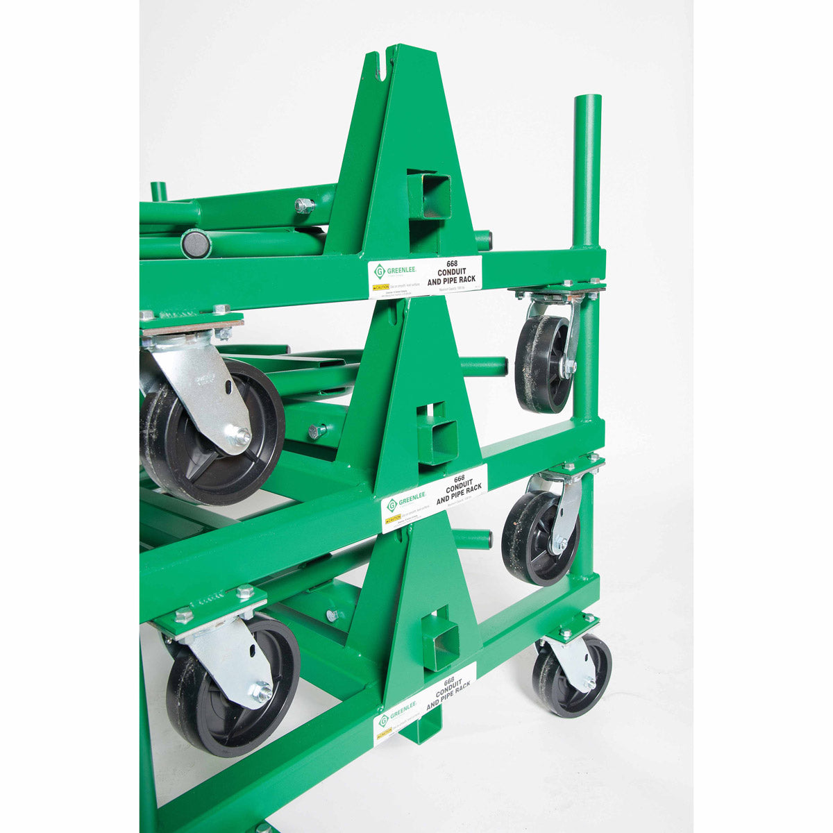 Greenlee 668 Mobile Conduit and Pipe Rack with Casters - 2