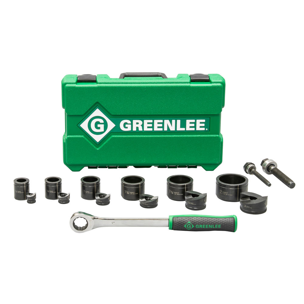 Greenlee 7238SB Slug-Buster Knockout Kit with Ratchet Wrench 1/2" thru 2" - 2