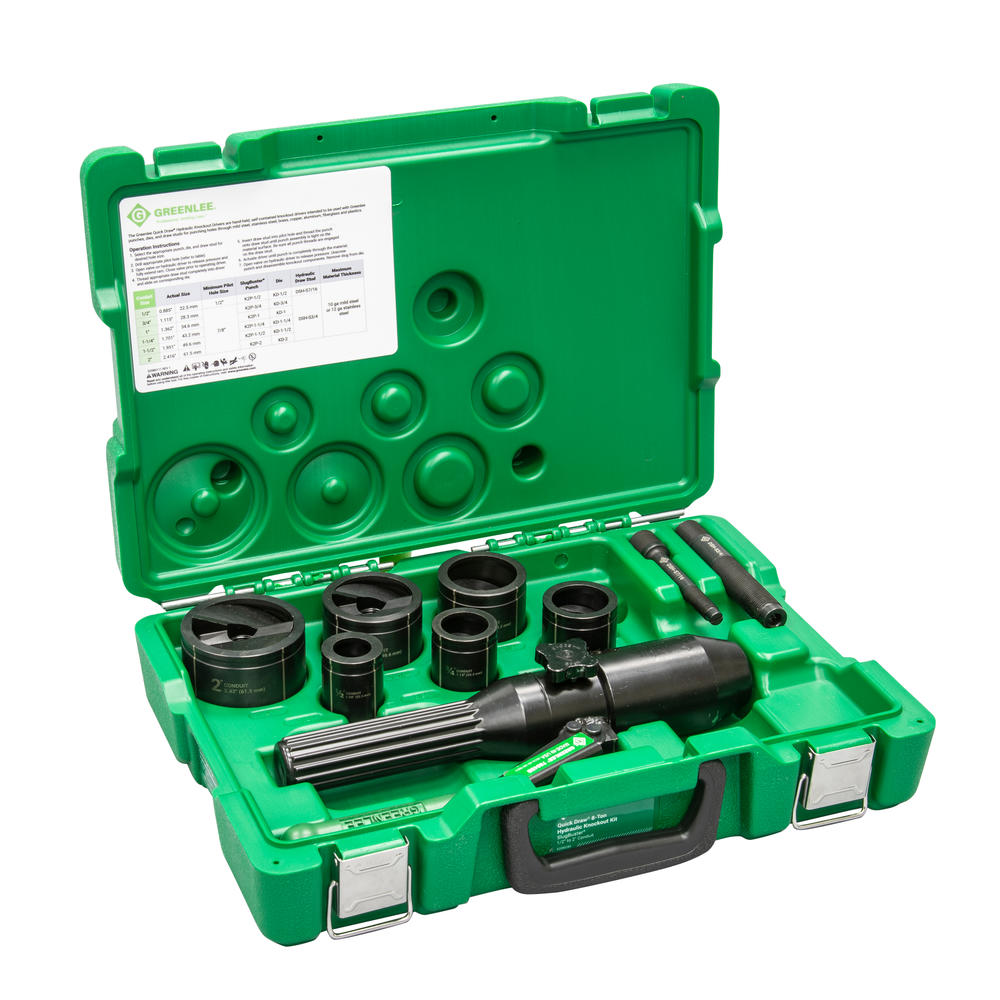 Greenlee 7806-SB Quick Draw Hydraulic Punch Driver Kit, 1/2" to 2" - 2