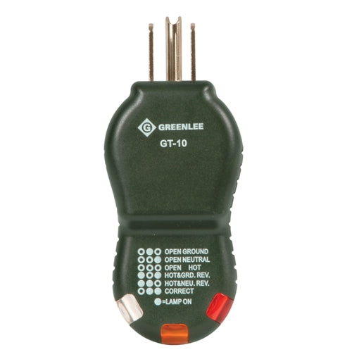 Greenlee GT-10 110V Outlet Circuit Tester with Polarity