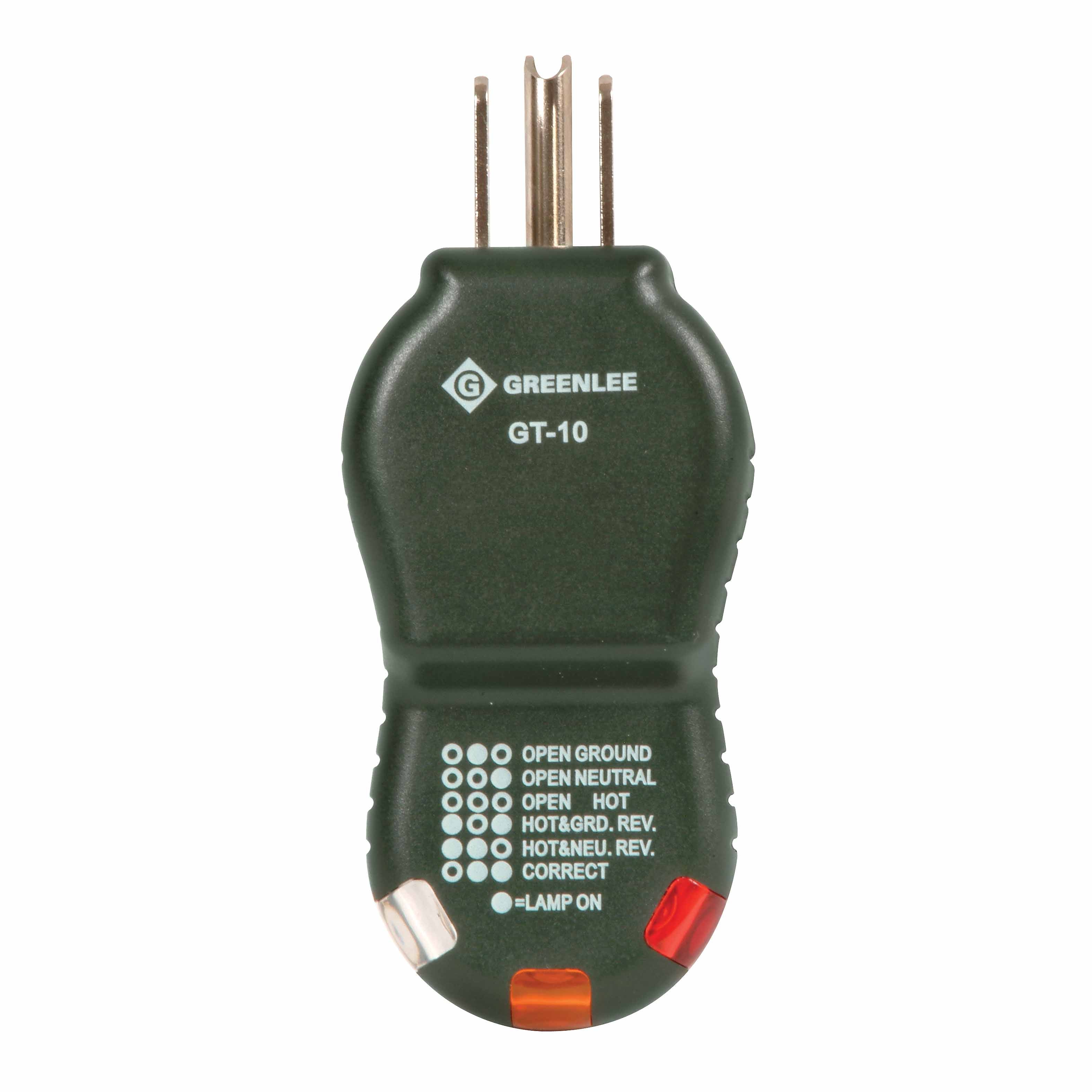 Greenlee GT-10 110V Outlet Circuit Tester with Polarity - 4