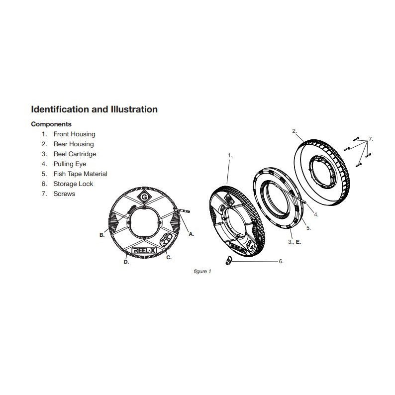 Greenlee RFTXH Replacement Housing Kit for REEL-X Non-Conductive Fish Tape - 5