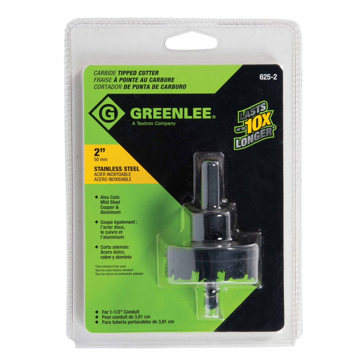 Greenlee 625-2 CUTTER, HOLE-CARBD (2.000",50.8M - 4